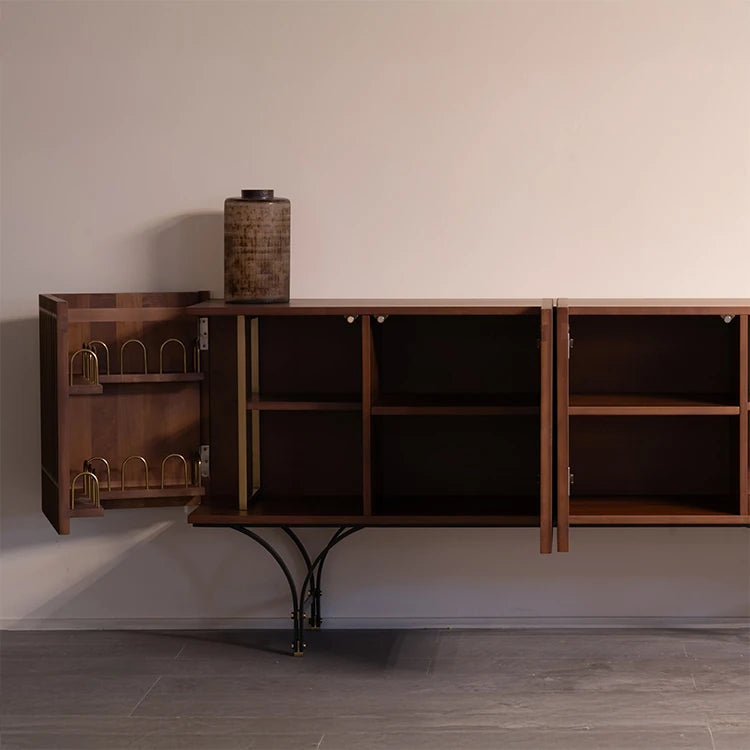 Stylish Boxwood Cabinet with Unique Ribbed Design - Perfect for Modern Interiors fzgf-3104