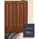 Stylish Boxwood Cabinet with Unique Ribbed Design - Perfect for Modern Interiors fzgf-3104