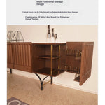 Stylish Boxwood Cabinet with Unique Ribbed Design - Perfect for Modern Interiors fzgf-3104