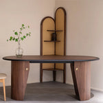 Elegant Ash Wood Desk with Unique Design – Perfect for Home or Office fzgf-3107