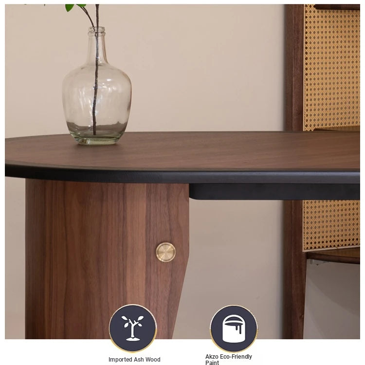 Elegant Ash Wood Desk with Unique Design – Perfect for Home or Office fzgf-3107