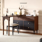 Elegant Ash Wood Makeup Vanity with Spacious Storage and Chic Design fzgf-3108