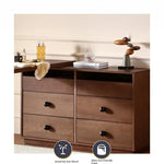 Elegant Ash Wood Makeup Vanity with Spacious Storage and Chic Design fzgf-3108