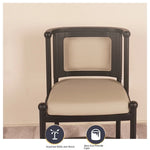 Stylish Ash Wood Chair with Faux Leather and Cotton-Linen Cushion – Perfect for Home or Office Decor fzgf-3109