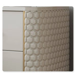 Luxurious Faux Leather Nightstand with Modern Gold Accents fzyhs-2735