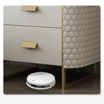 Luxurious Faux Leather Nightstand with Modern Gold Accents fzyhs-2735