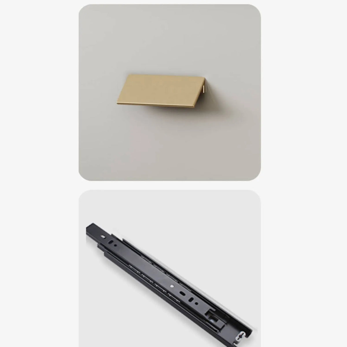 Luxurious Faux Leather Nightstand with Modern Gold Accents fzyhs-2735