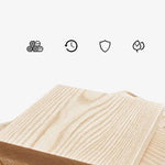 Luxurious Solid Wood Nightstand with Marble Top & Faux Leather Accents fzyhs-2743