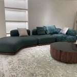 Italian Minimalist Block-Style Sectional Sofa, Asymmetrical Corner Couch for Living Room gs-0209-52