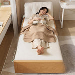 Cream Style Solid Wood Chenille Fabric Sofa Bed, Extendable Fold-Out Sleeper Chair for Small Spaces gw-805