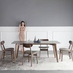 Sleek Gray Sintered Stone Coffee Table with Ash Wood Multi-Layer Board hagst-318