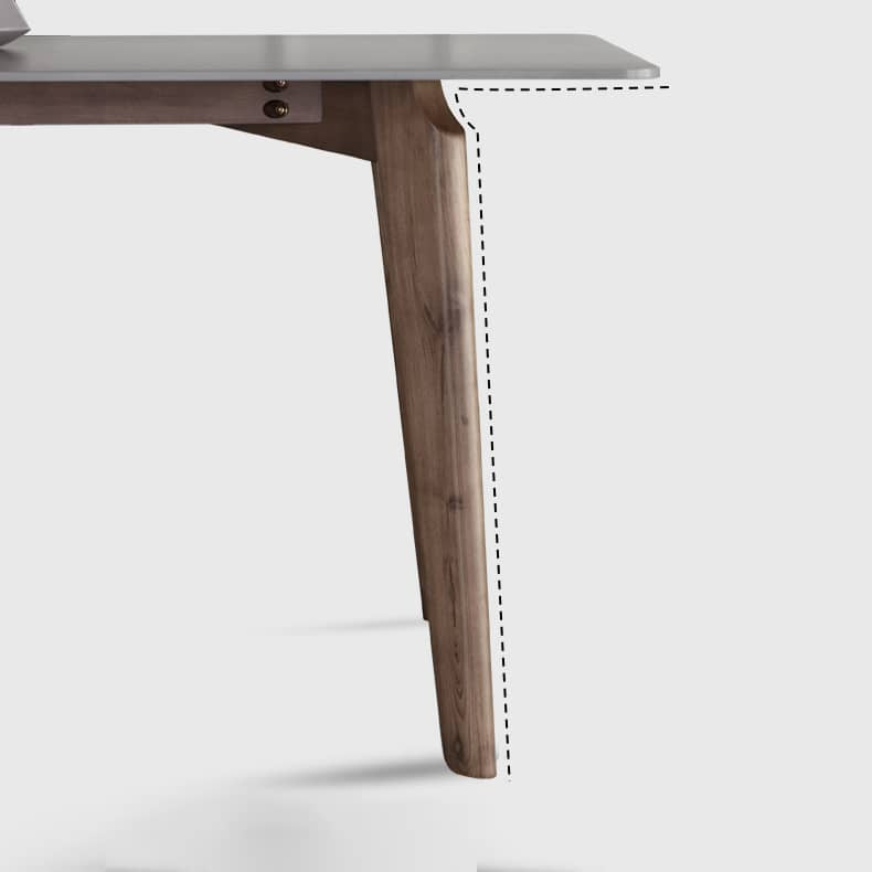 Sleek Gray Sintered Stone Coffee Table with Ash Wood Multi-Layer Board hagst-318