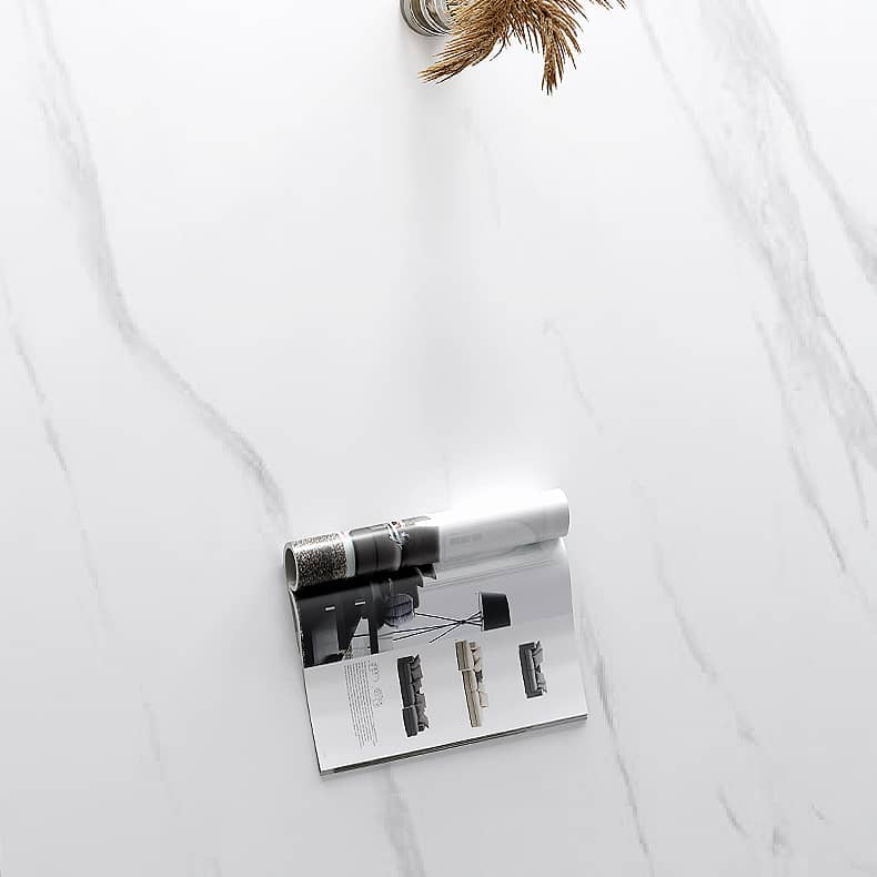 Elegant White Sintered Stone & Ash Wood Table: Modern Design & Durability hagst-323