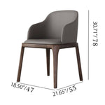 Elegant Dark Gray Ash Wood Chair with Scratch-Resistant Fabric - Perfect for Modern Living Rooms hagst-328