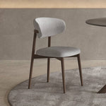 Elegant Light Gray Chair with Ash Wood Frame and Cotton-Ramie Upholstery hagst-331