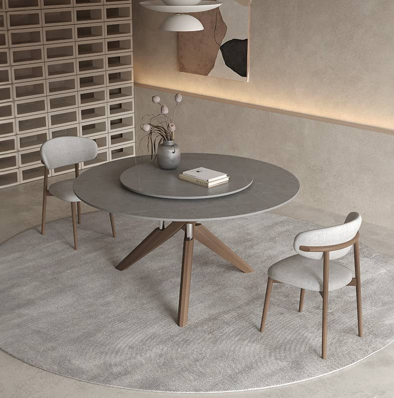 Elegant Light Gray Chair with Ash Wood Frame and Cotton-Ramie Upholstery hagst-331