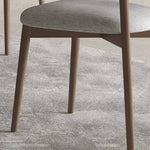 Elegant Light Gray Chair with Ash Wood Frame and Cotton-Ramie Upholstery hagst-331