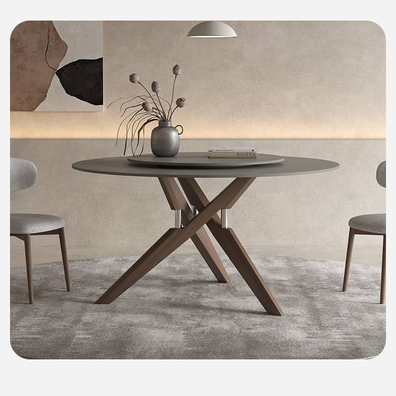 Elegant Light Gray Chair with Ash Wood Frame and Cotton-Ramie Upholstery hagst-331