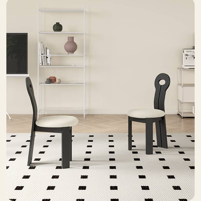 White Oak Chair with Luxe Faux Lambswool Upholstery hagst-333