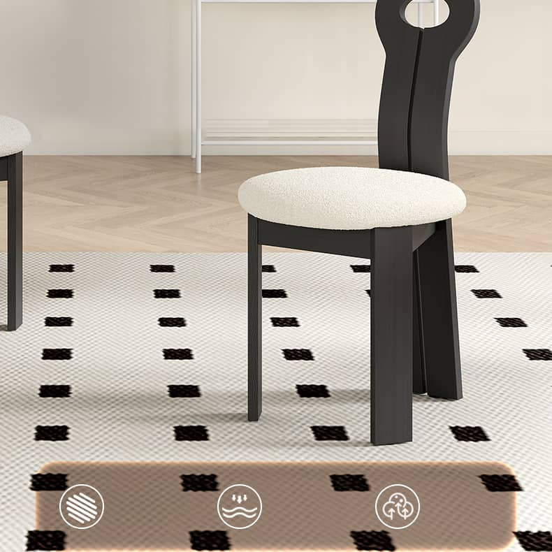 White Oak Chair with Luxe Faux Lambswool Upholstery hagst-333