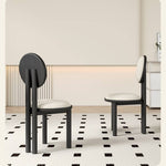 White Oak Chair with Luxurious Faux Lambswool Upholstery hagst-336