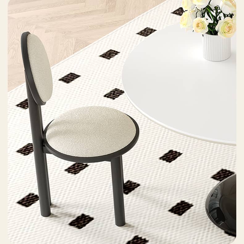 White Oak Chair with Luxurious Faux Lambswool Upholstery hagst-336