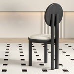 White Oak Chair with Luxurious Faux Lambswool Upholstery hagst-336