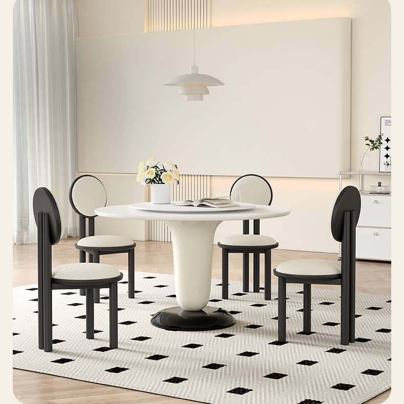 White Oak Chair with Luxurious Faux Lambswool Upholstery hagst-336