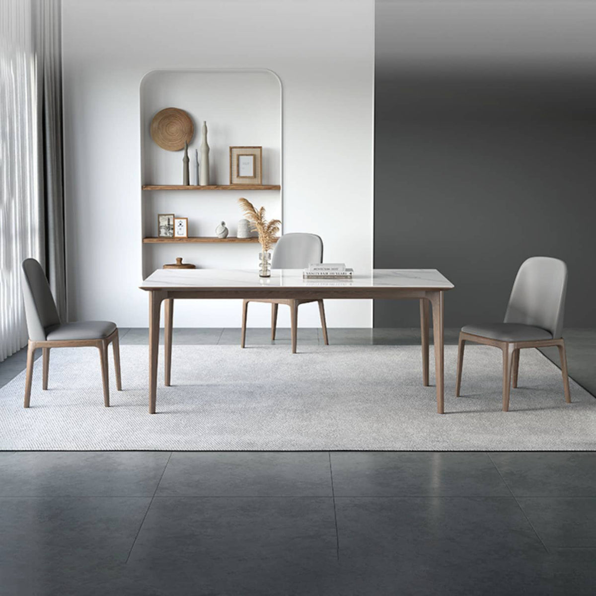 Elegant Dark Gray Ash Wood Chair with Scratch-Resistant Fabric - Durable & Stylish Seating hagst-338