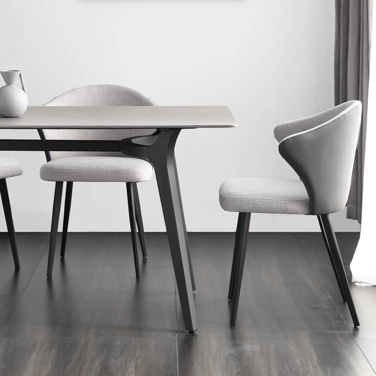 Stylish Light Gray Chair with Durable Cotton-Ramie Scratch-Resistant Fabric hagst-341