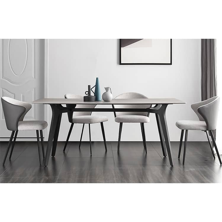 Stylish Light Gray Chair with Durable Cotton-Ramie Scratch-Resistant Fabric hagst-341