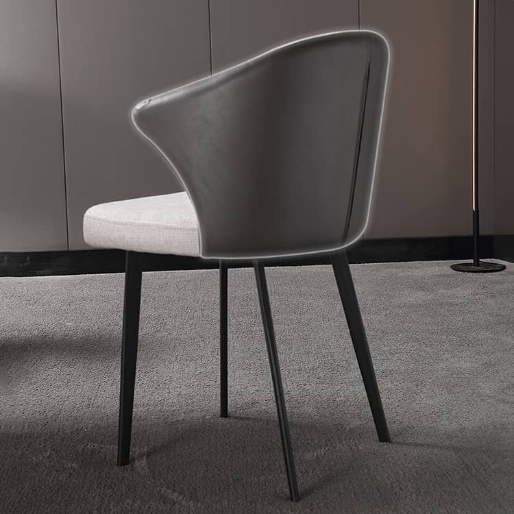Stylish Light Gray Chair with Durable Cotton-Ramie Scratch-Resistant Fabric hagst-341