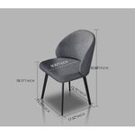 Elegant Dark Gray Cotton-Ramie Blend Chair – Modern Comfort and Style hagst-342