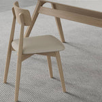 Elegant White Sintered Stone Dining Table with Ash Wood Multi-Layer Board hagst-561