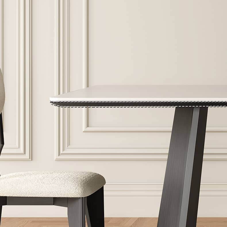 Elegant Multi-Layer Sintered Stone Table with Oak Wood Finish hagst-562