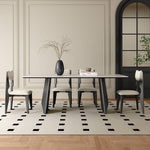 Elegant Multi-Layer Sintered Stone Table with Oak Wood Finish hagst-562