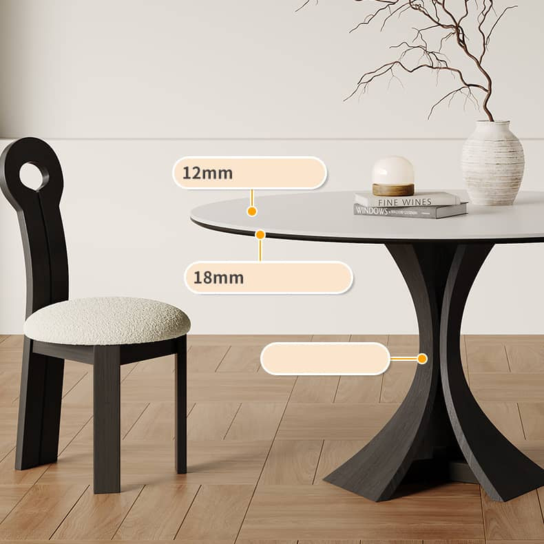 Elegant Multi-Layer Wood Board Table with Durable White Sintered Stone Top hagst-571
