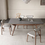Stylish Gray Sintered Stone & Ash Wood Multi-Layer Board Table – Modern & Elegant Design hagst-572