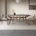 Stylish Gray Sintered Stone & Ash Wood Multi-Layer Board Table – Modern & Elegant Design hagst-572