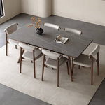 Stylish Gray Sintered Stone & Ash Wood Multi-Layer Board Table – Modern & Elegant Design hagst-572