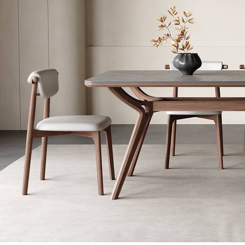 Stylish Gray Sintered Stone & Ash Wood Multi-Layer Board Table – Modern & Elegant Design hagst-572