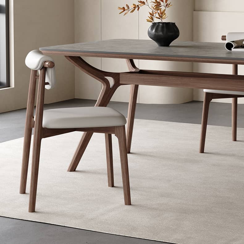 Stylish Gray Sintered Stone & Ash Wood Multi-Layer Board Table – Modern & Elegant Design hagst-572