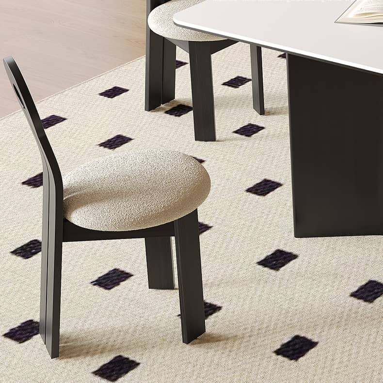 Modern White Sintered Stone & Oak Wood Multi-Layer Dining Table hagst-576