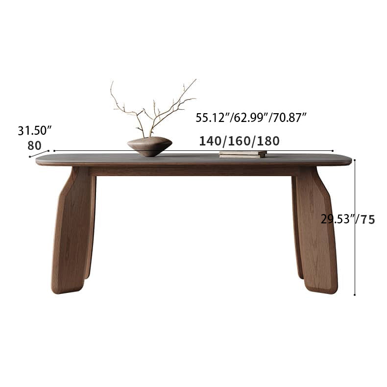 Luxurious Gray Sintered Stone and Oak Wood Multi-Layer Board Table - Modern Elegance for Your Home hagst-577