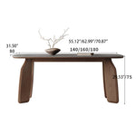 Luxurious Gray Sintered Stone and Oak Wood Multi-Layer Board Table - Modern Elegance for Your Home hagst-577