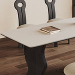 Elegant White Sintered Stone and Ash Wood Multi-Layer Board Table for Modern Living Spaces hagst-578