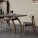 Modern Gray Sintered Stone and Ash Wood Multi-Layer Board Table hagst-579