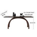 Modern Gray Sintered Stone and Ash Wood Multi-Layer Board Table hagst-579