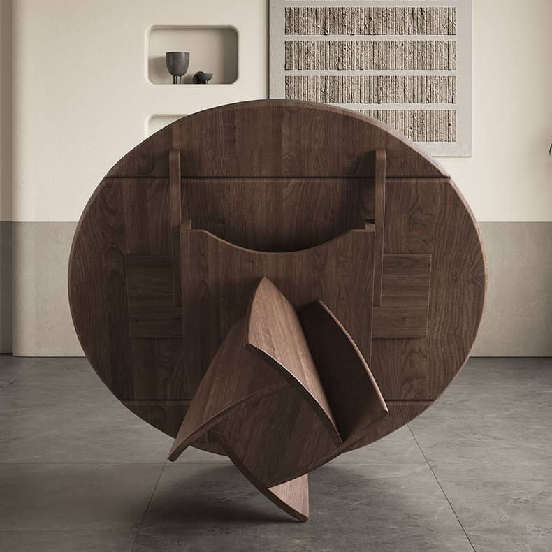 Modern Table with Elegant Gray Sintered Stone and Ash Wood Multi-Layer Board hagst-580