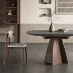 Modern Table with Elegant Gray Sintered Stone and Ash Wood Multi-Layer Board hagst-580